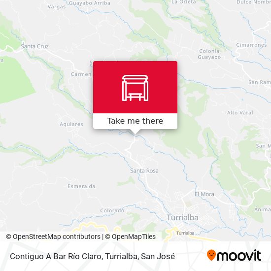 Mapa de Contiguo A Bar Río Claro, Turrialba