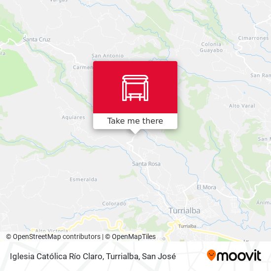 Mapa de Iglesia Católica Río Claro, Turrialba