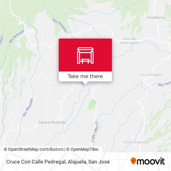 Cruce Con Calle Pedregal, Alajuela map