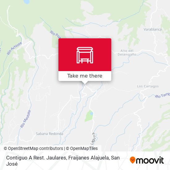 Mapa de Contiguo A Rest. Jaulares, Fraijanes Alajuela