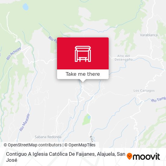 Mapa de Contiguo A Iglesia Católica De Faijanes, Alajuela