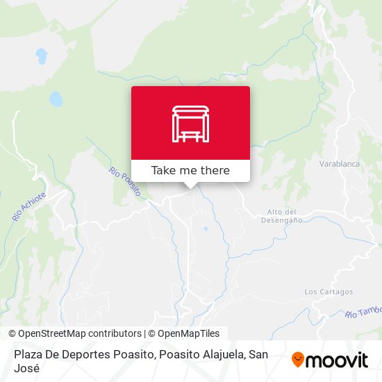 Plaza De Deportes Poasito, Poasito Alajuela map