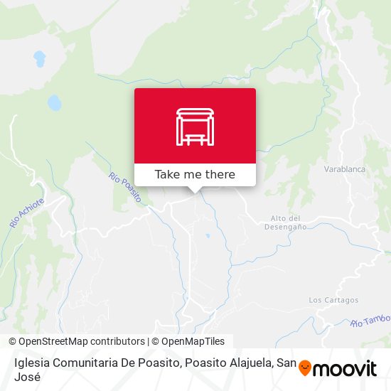 Mapa de Iglesia Comunitaria De Poasito, Poasito Alajuela
