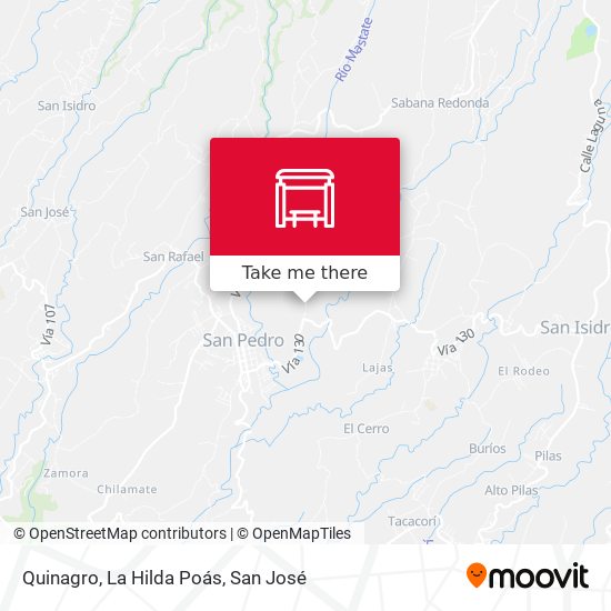 Quinagro, La Hilda Poás map