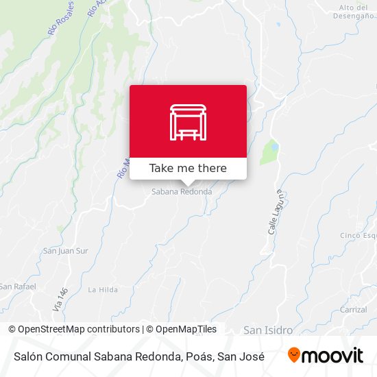 Mapa de Salón Comunal Sabana Redonda, Poás
