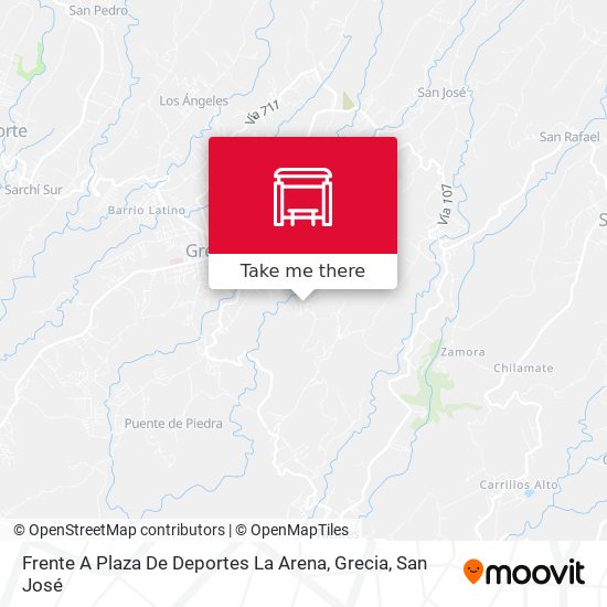 Frente A Plaza De Deportes La Arena, Grecia map