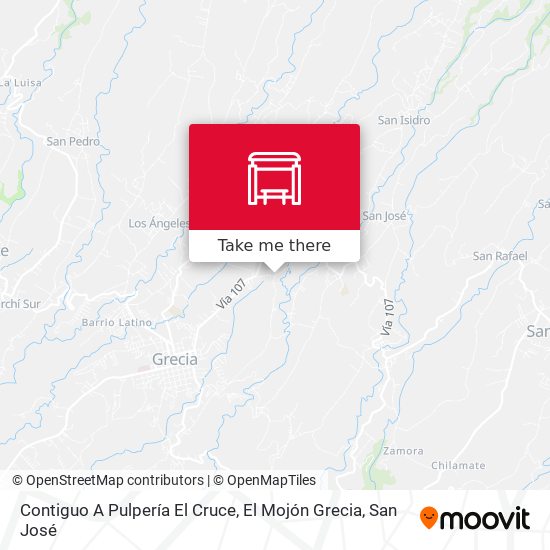 Contiguo A Pulpería El Cruce, El Mojón Grecia map