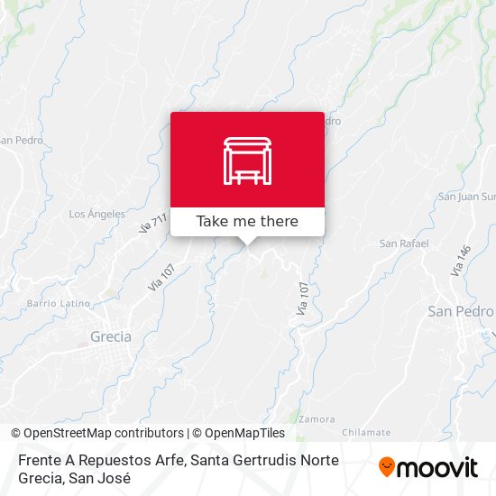 Frente A Repuestos Arfe, Santa Gertrudis Norte Grecia map