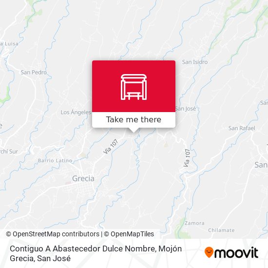 Mapa de Contiguo A Abastecedor Dulce Nombre, Mojón Grecia