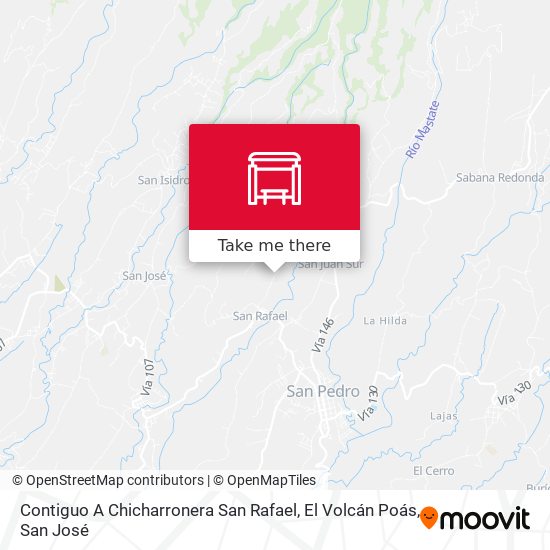 Contiguo A Chicharronera San Rafael, El Volcán Poás map