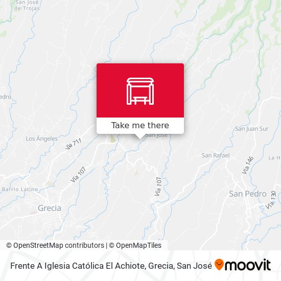 Frente A Iglesia Católica El Achiote, Grecia map