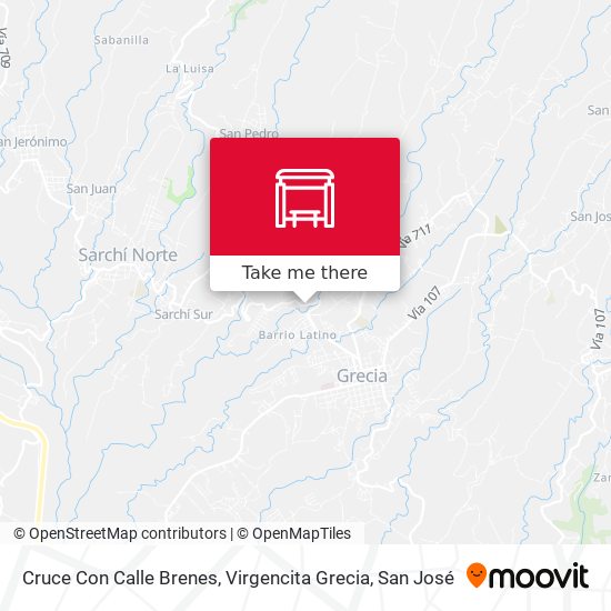 Cruce Con Calle Brenes, Virgencita Grecia map