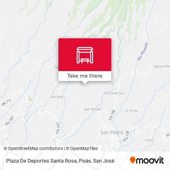 Plaza De Deportes Santa Rosa, Poás map