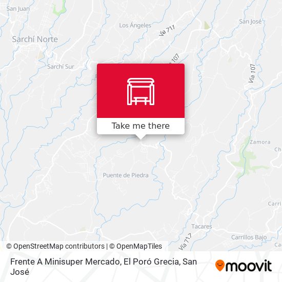 Frente A Minisuper Mercado, El Poró Grecia map