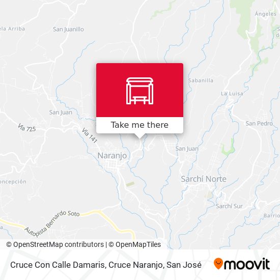 Cruce Con Calle Damaris, Cruce Naranjo map