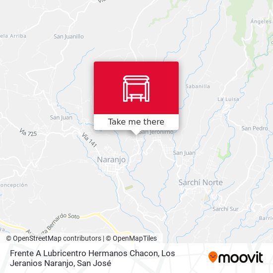 Mapa de Frente A Lubricentro Hermanos Chacon, Los Jeranios Naranjo