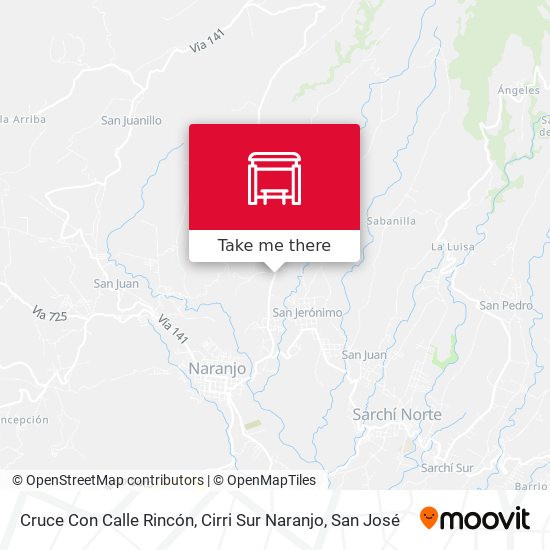 Cruce Con Calle Rincón, Cirri Sur Naranjo map