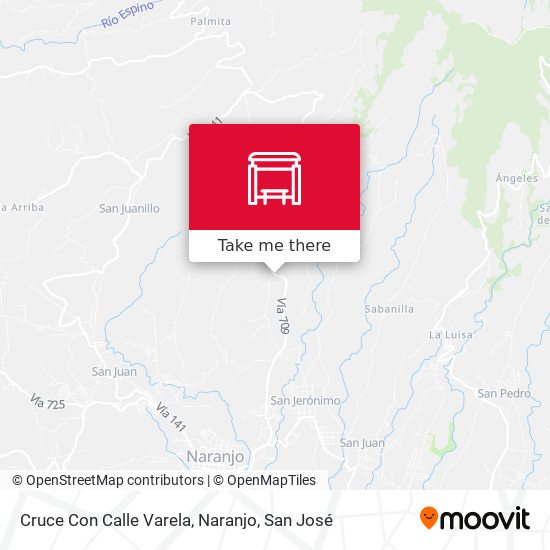 Mapa de Cruce Con Calle Varela, Naranjo