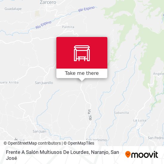 Frente A Salón Multiusos De Lourdes, Naranjo map