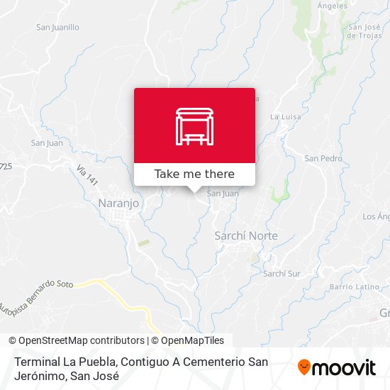 Terminal La Puebla, Contiguo A Cementerio San Jerónimo map