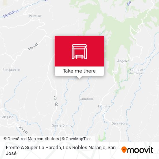 Frente A Super La Parada, Los Robles Naranjo map