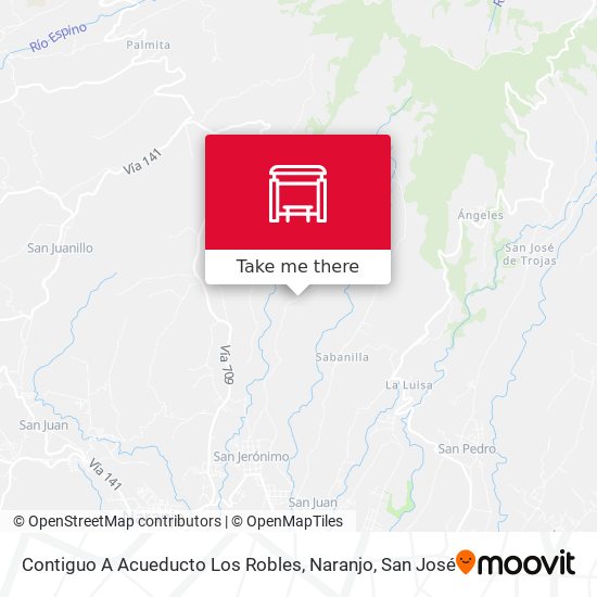 Contiguo A Acueducto Los Robles, Naranjo map