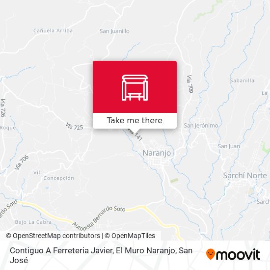 Mapa de Contiguo A Ferreteria Javier, El Muro Naranjo