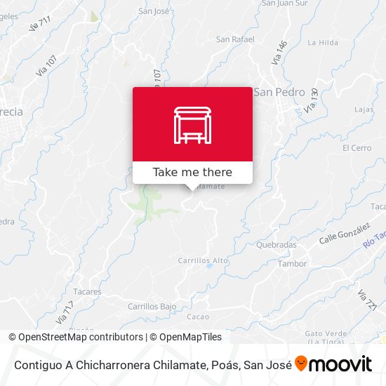 Contiguo A Chicharronera Chilamate, Poás map