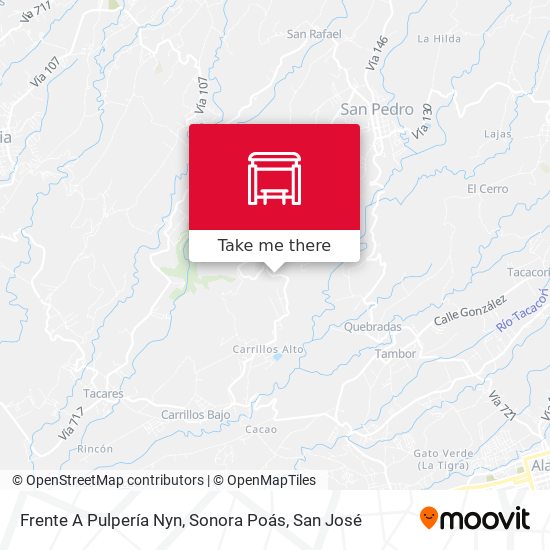 Frente A Pulpería Nyn, Sonora Poás map