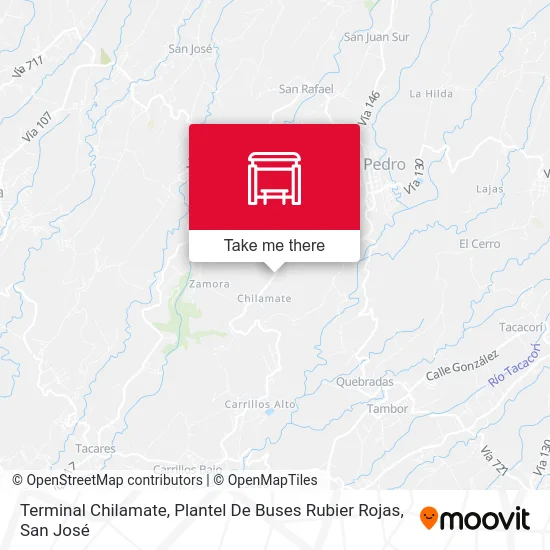 Terminal Chilamate, Plantel De Buses Rubier Rojas map