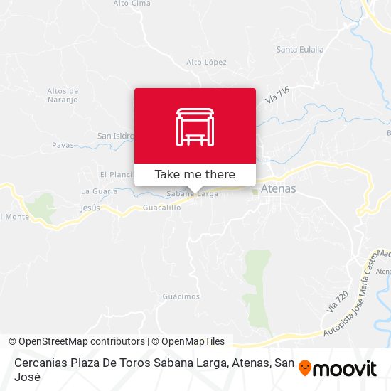 Cercanias Plaza De Toros Sabana Larga, Atenas map