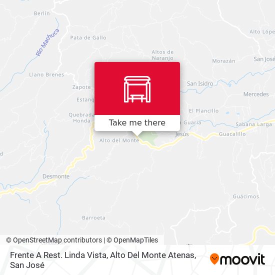Frente A Rest. Linda Vista, Alto Del Monte Atenas map