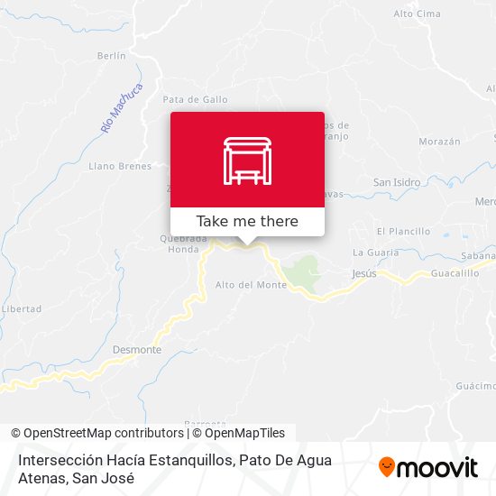 Intersección Hacía Estanquillos, Pato De Agua Atenas map