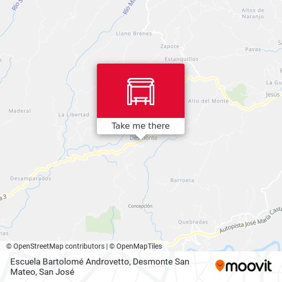 Escuela Bartolomé Androvetto, Desmonte San Mateo map