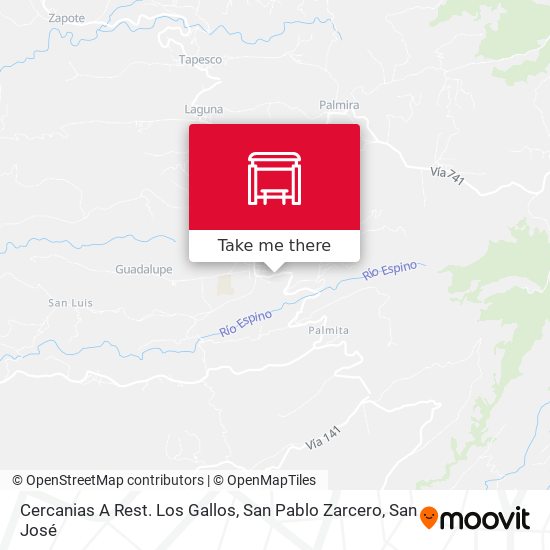 Cercanias A Rest. Los Gallos, San Pablo Zarcero map