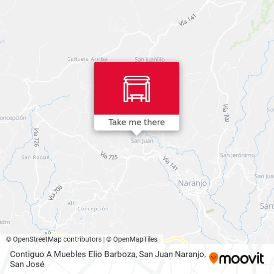 Mapa de Contiguo A Muebles Elio Barboza, San Juan Naranjo