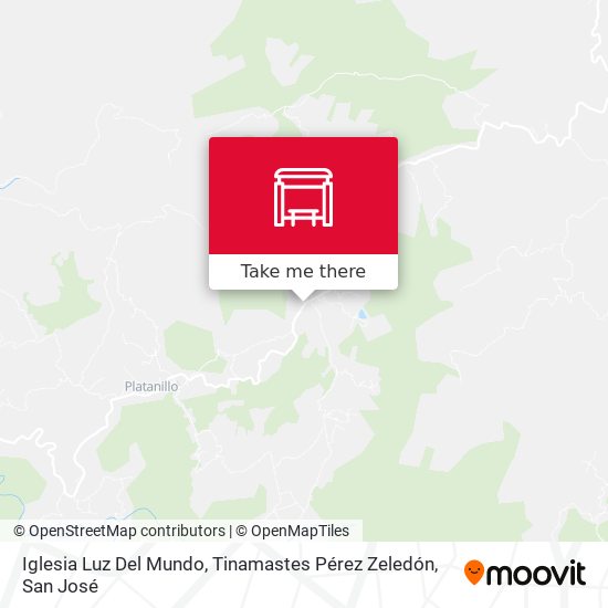 Mapa de Iglesia Luz Del Mundo, Tinamastes Pérez Zeledón