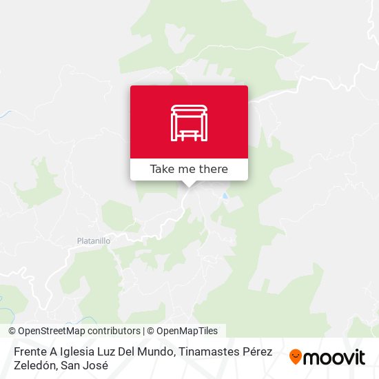 Frente A Iglesia Luz Del Mundo, Tinamastes Pérez Zeledón map