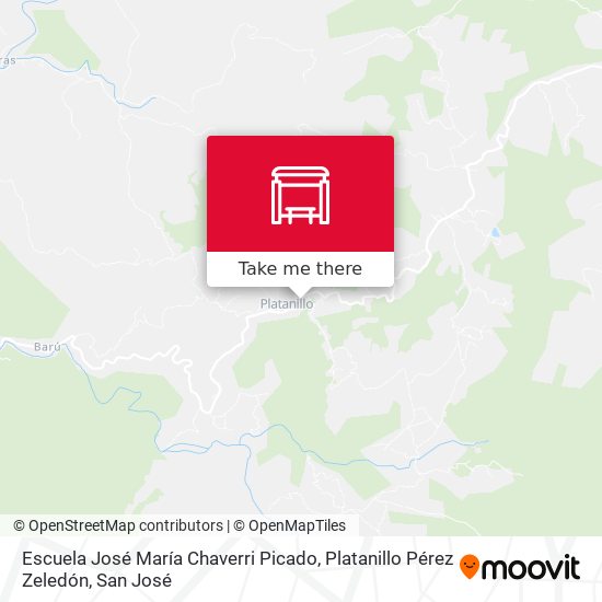 Mapa de Escuela José María Chaverri Picado, Platanillo Pérez Zeledón