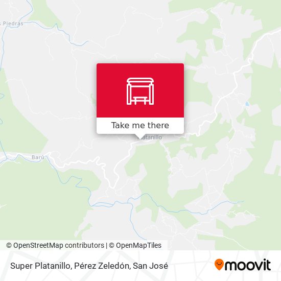 Mapa de Super Platanillo, Pérez Zeledón