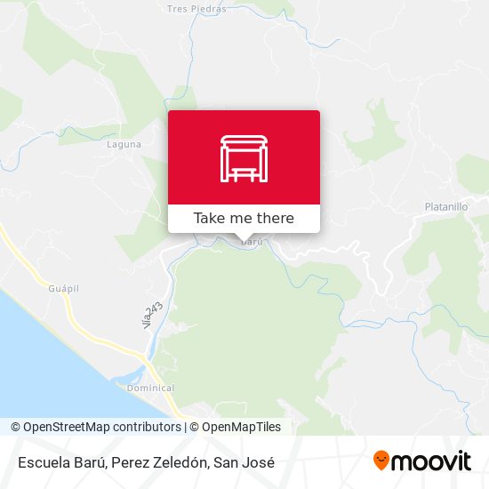 Mapa de Escuela Barú, Perez Zeledón
