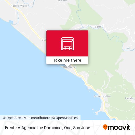 Mapa de Frente A Agencia Ice Dominical, Osa