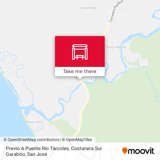 Previo A Puente Río Tárcoles, Costanera Sur Garabito map