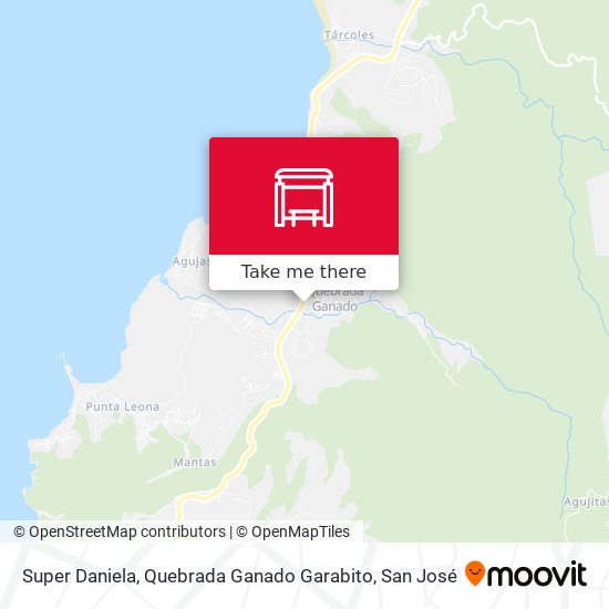 Mapa de Super Daniela, Quebrada Ganado Garabito