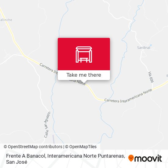 Mapa de Frente A Banacol, Interamericana Norte Puntarenas