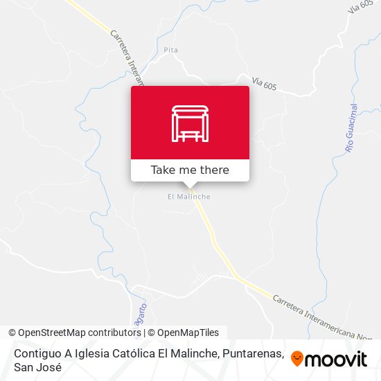 Contiguo A Iglesia Católica El Malinche, Puntarenas map
