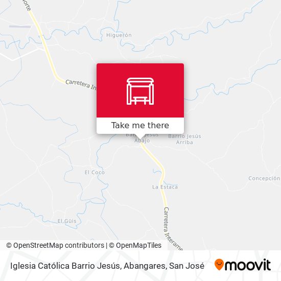 Iglesia Católica Barrio Jesús, Abangares map