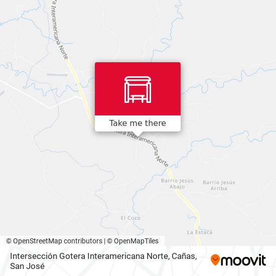 Mapa de Intersección Gotera Interamericana Norte, Cañas