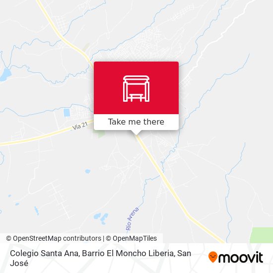 Mapa de Colegio Santa Ana, Barrio El Moncho Liberia