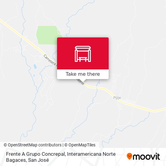 Frente A Grupo Concrepal, Interamericana Norte Bagaces map